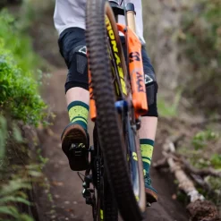 Crankbrothers Icon MTB Socks - Petrol/Lime Splatter LimeGreenSplatter Best Sale