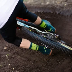Crankbrothers Icon MTB Socks - Petrol/Lime Splatter LimeGreenSplatter Best Sale