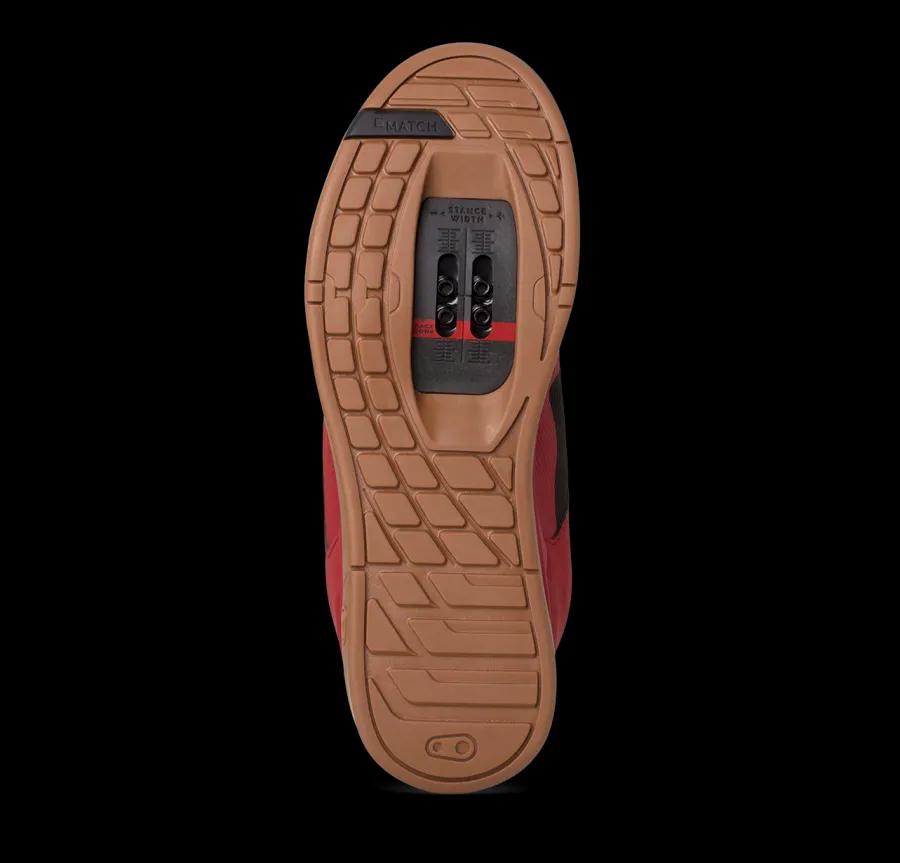 Crankbrothers Mallet Lace Clip-In Shoes - Pump For Peace Edition Red/Gum Hot