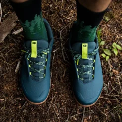 Crankbrothers Mallet Lace Clip-In Shoes - Petrol/Lime Splatter LimeGreenSplatter Best