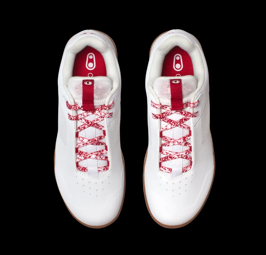 Crankbrothers Mallet Lace Clip-In Shoes - White/Red Splatter RedSplatter Best Sale