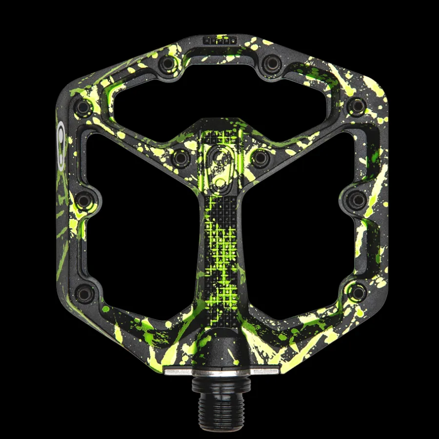 Crankbrothers Stamp 7 Small - Lime Green Splatter LimeGreenSplatter Best Sale