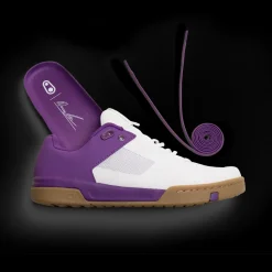 Crankbrothers Stamp Lace Flat Shoes - Bernard Kerr Edition White/Purple/Gum Discount